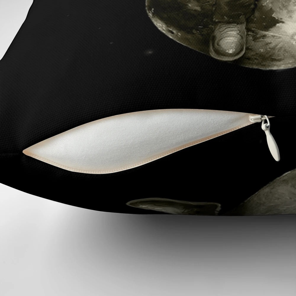 Astropical Strum Pillow with cosmic, tropical, and space-themed design