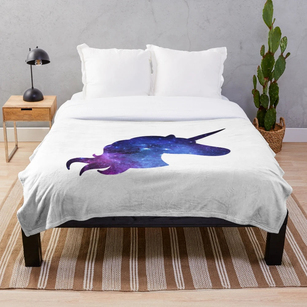Cosmic unicorn floating in a galaxy of stars and nebulae