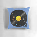 Decorative solar system inspired vinyl record pillow