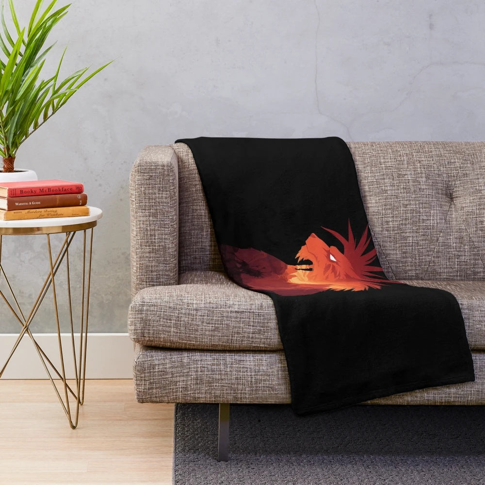 Plush blanket inspired by the Cosmo Canyon from Final Fantasy VII