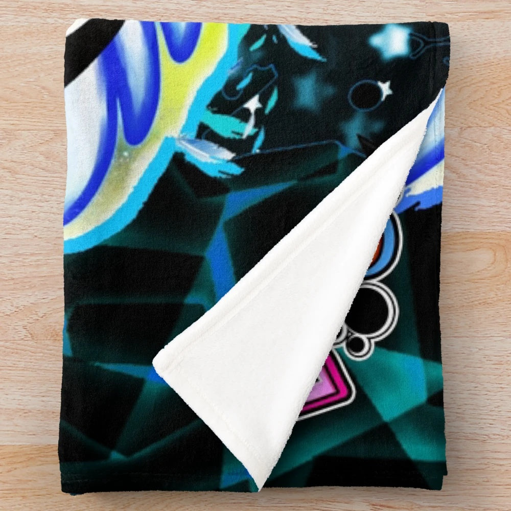 Battle Cats themed cosmo cat plush blanket