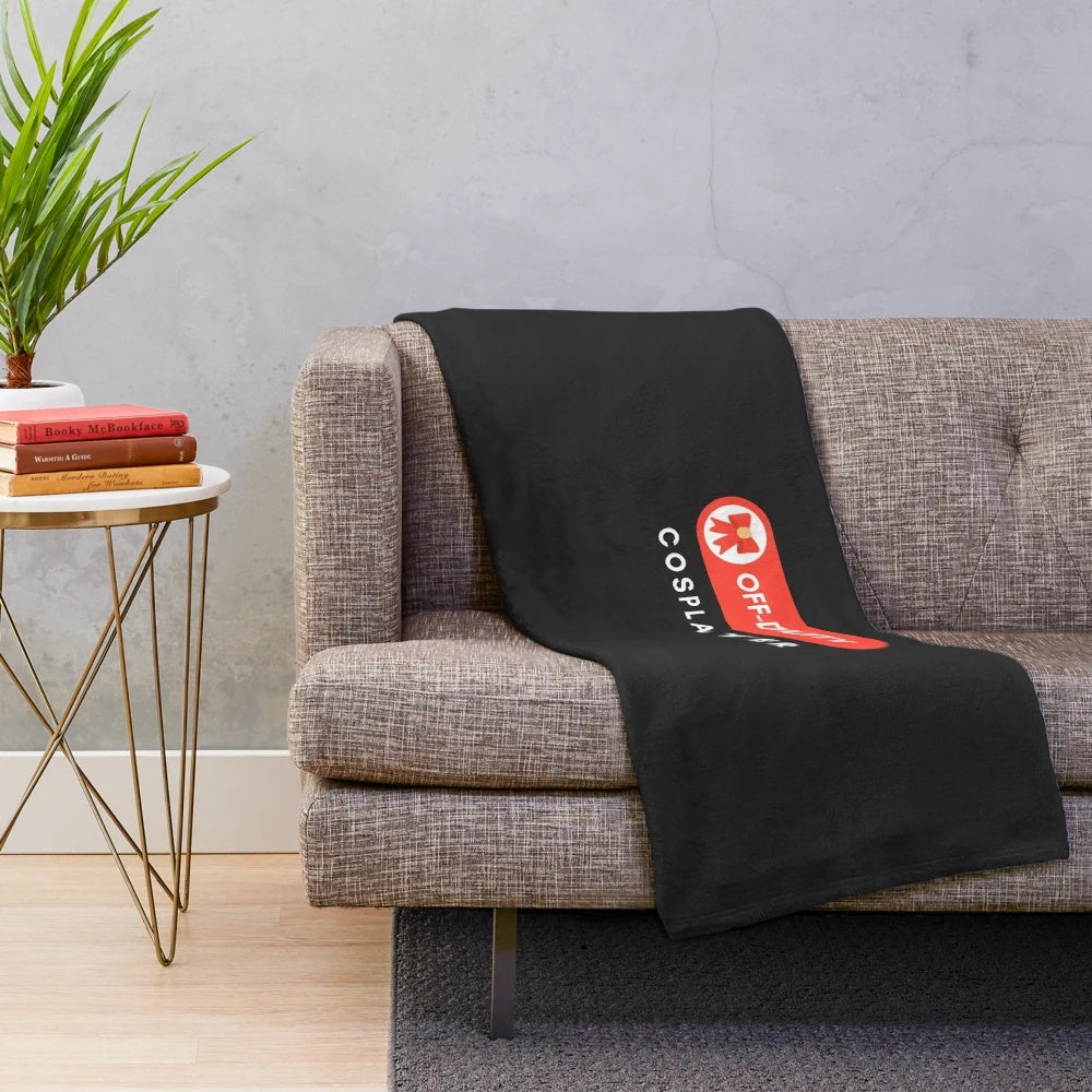 Cosplayer inspired plush blanket with anime and manga character designs