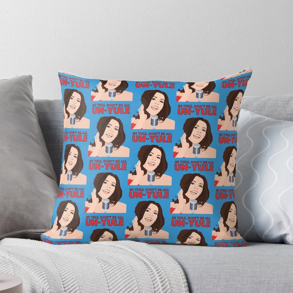 Countess Luann DeLesseps' RHONY-inspired Christmas pillow with holiday-themed design