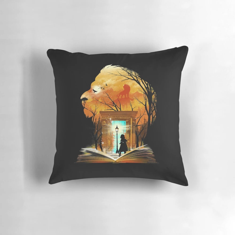 Courage Dear Heart Pillow with Aslan the Lion from The Chronicles of Narnia