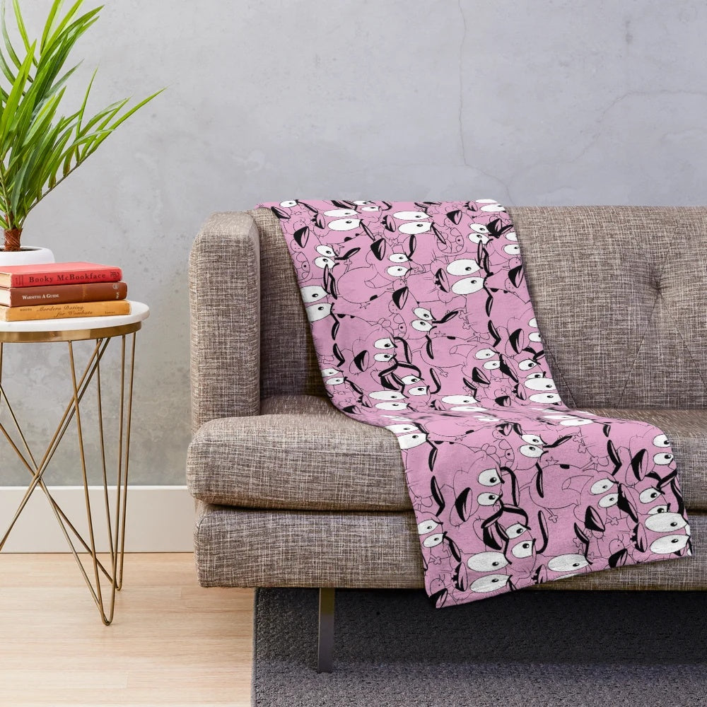 Courage the Cowardly Dog inspired plush blanket