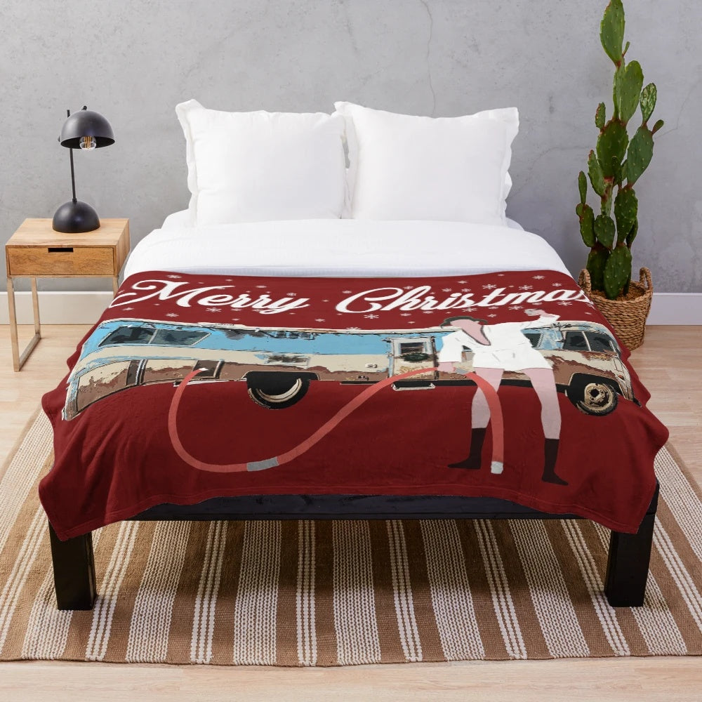 Cousin Eddie "Shitter's Full" Plush Blanket with Funny Christmas Vacation Quote