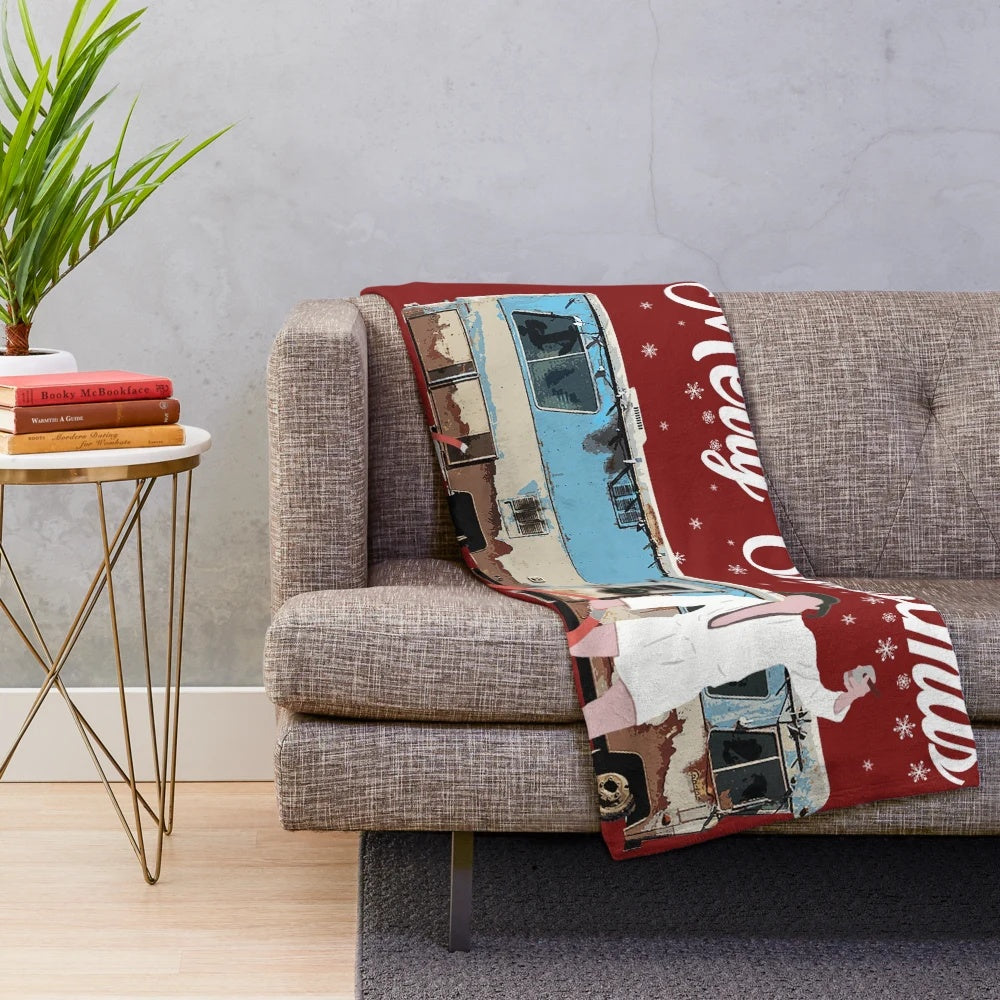 Cousin Eddie "Shitter's Full" Plush Blanket with Funny Christmas Vacation Quote