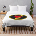 Cow Chop inspired plush blanket with logo design