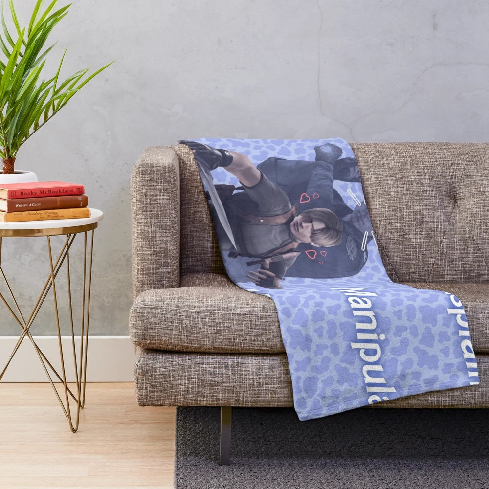 Cow plush blanket featuring character from Resident Evil video game series