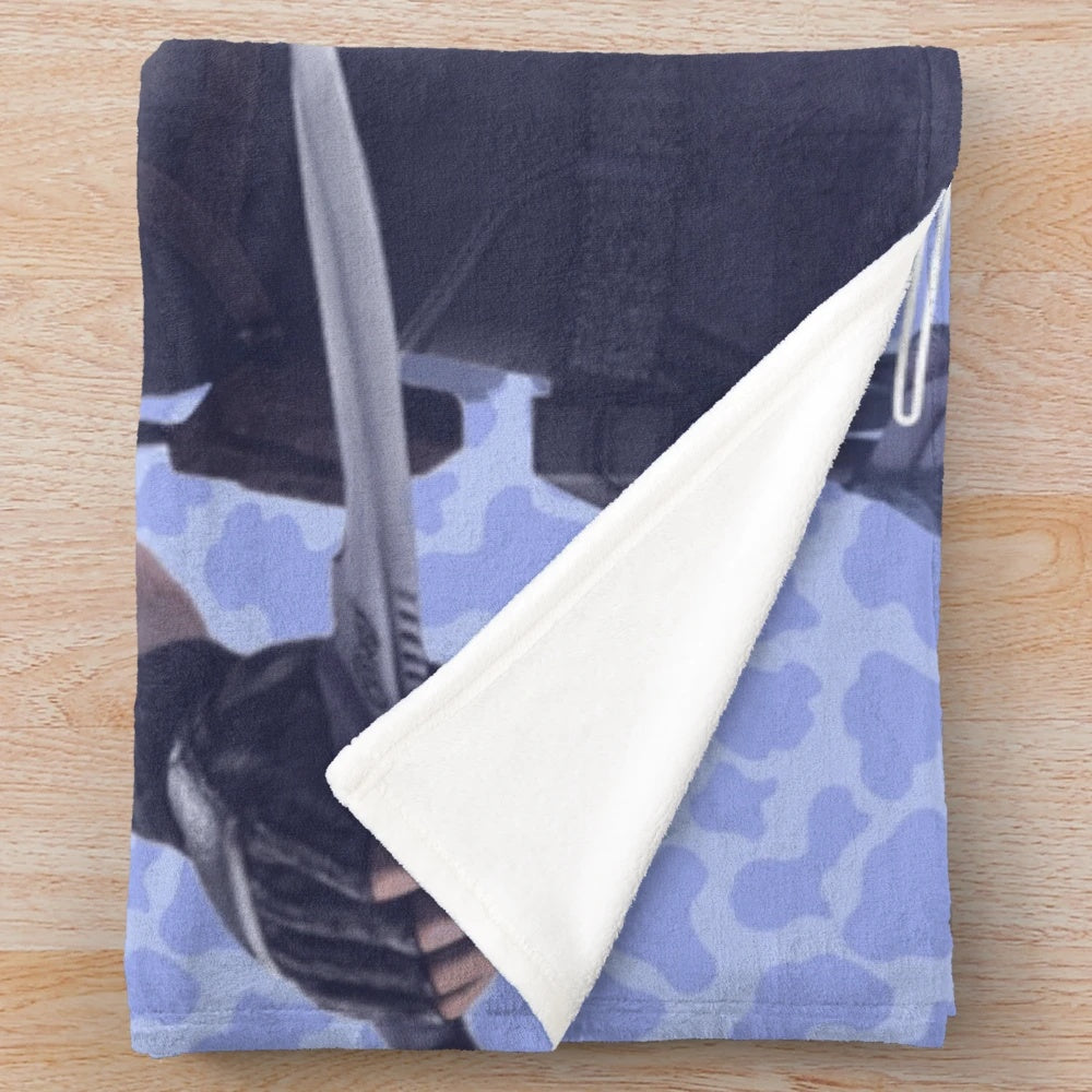 Cow plush blanket featuring character from Resident Evil video game series