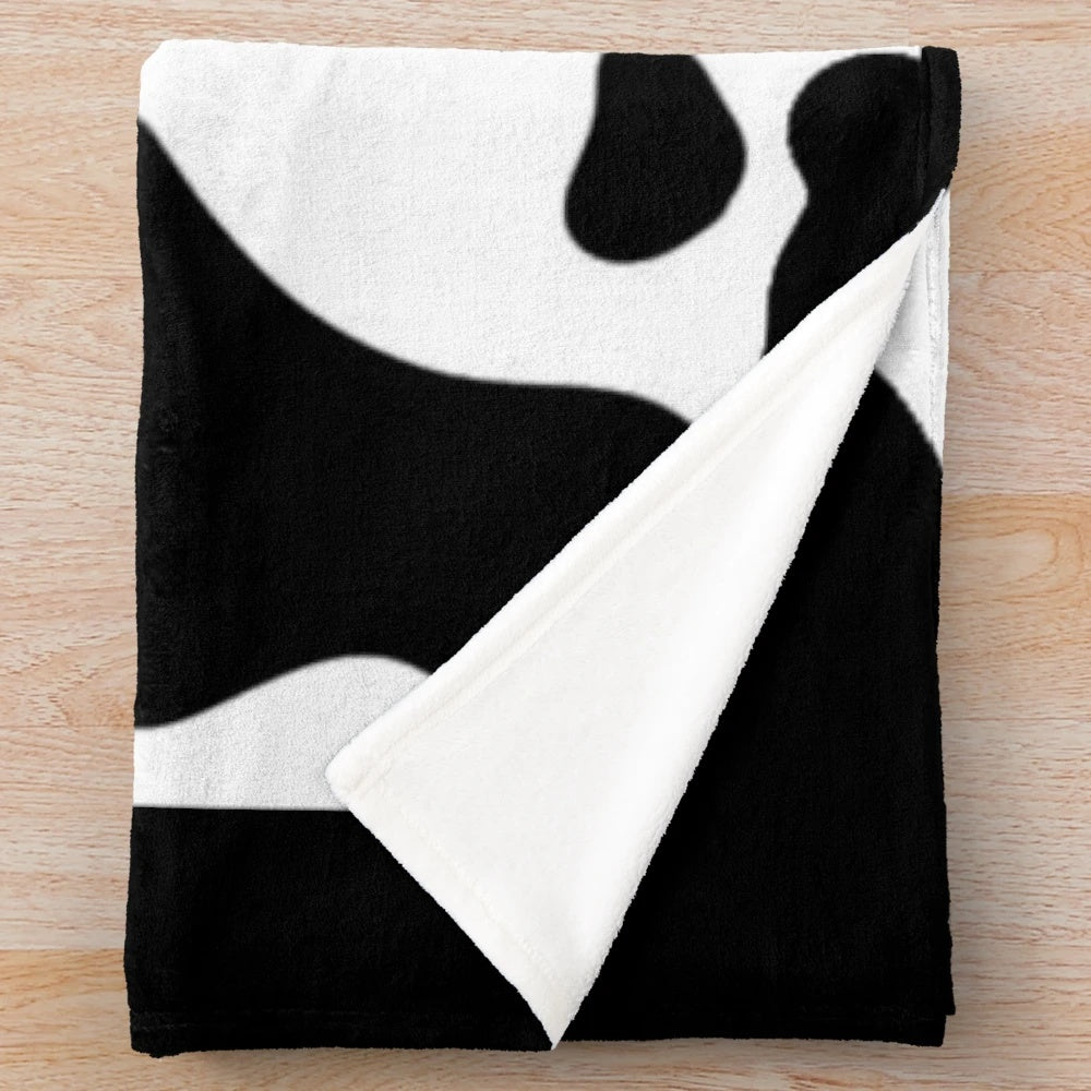 Cozy cow print plush blanket