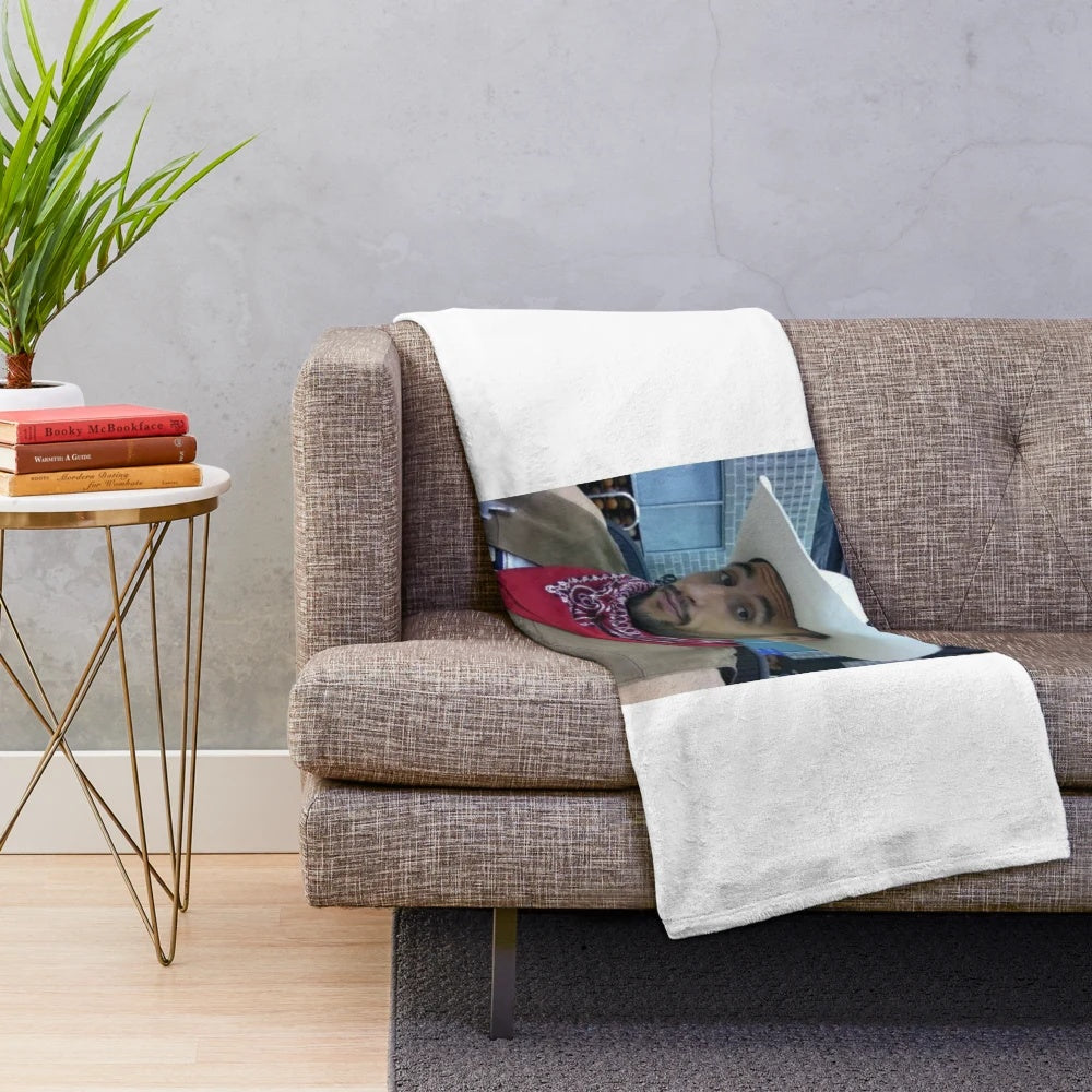 Cowboy Manu-Inspired Plush Blanket for Sports Fans