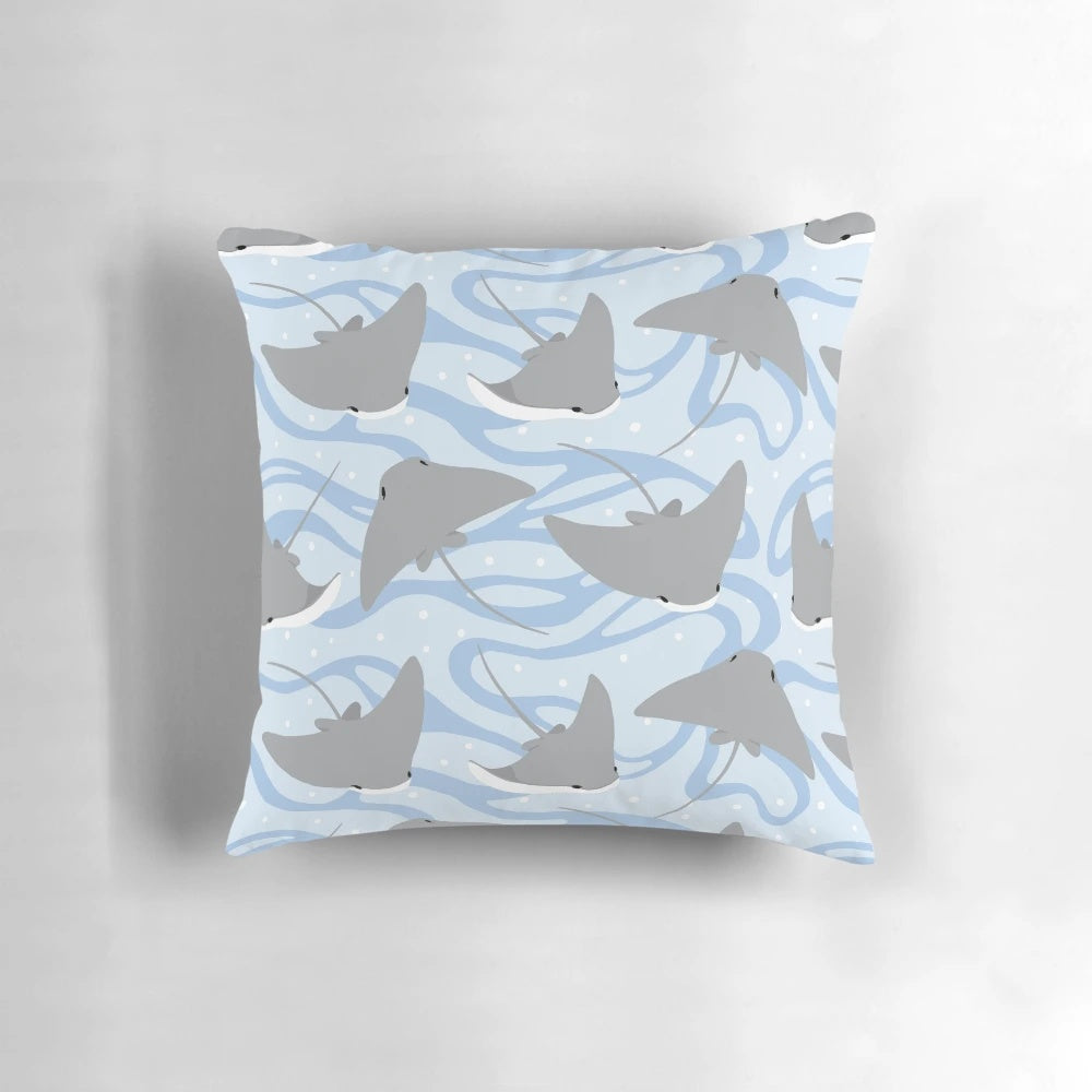 Colorful stickers featuring a cownose ray and stingray, perfect for ocean and marine life enthusiasts.