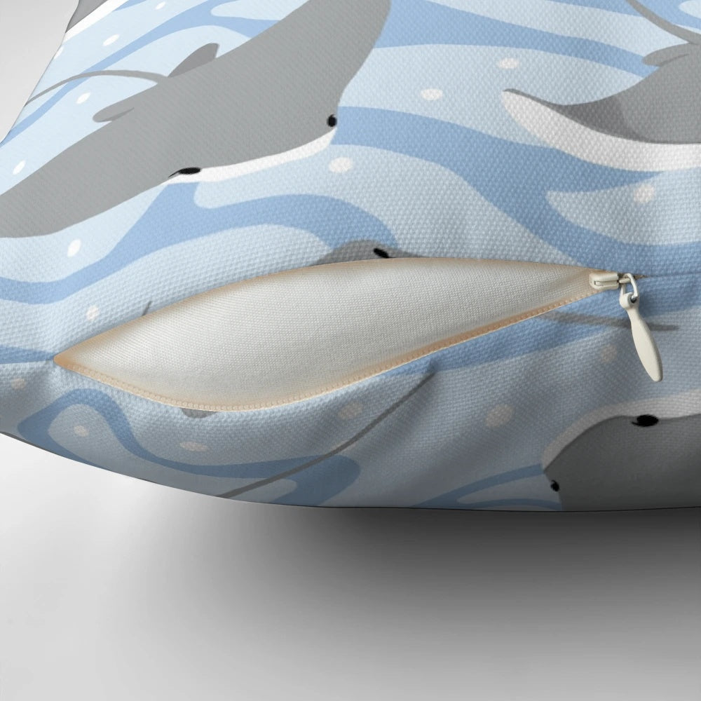 Colorful stickers featuring a cownose ray and stingray, perfect for ocean and marine life enthusiasts.