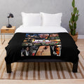 Plush blanket featuring classic 1980s movie scenes