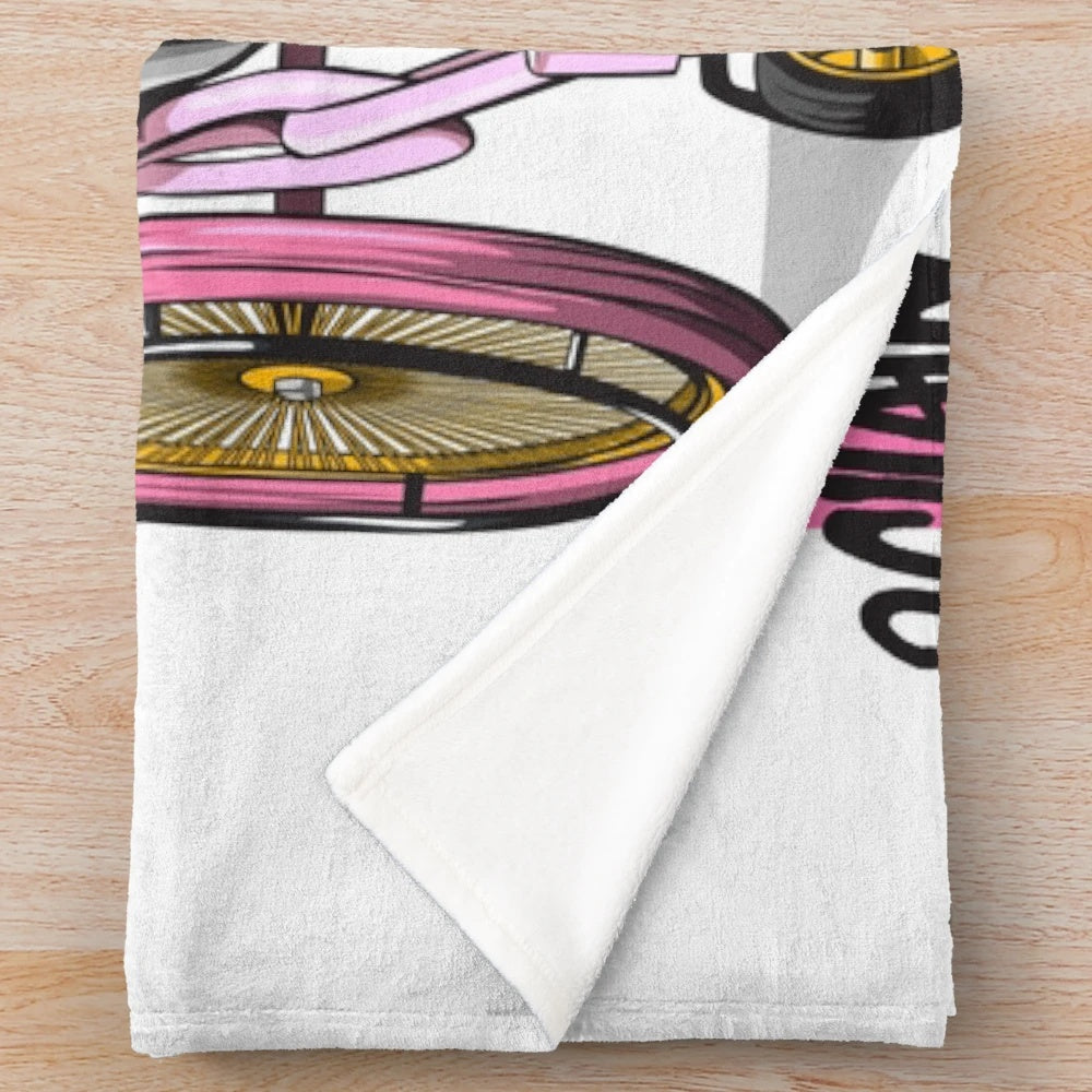 2Chainz-inspired plush blanket with pink and vector design