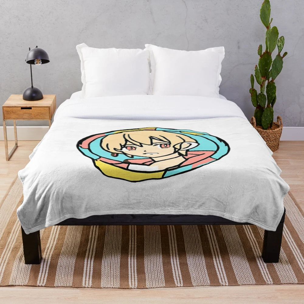 Soft and fluffy 3D anime-themed plush blanket