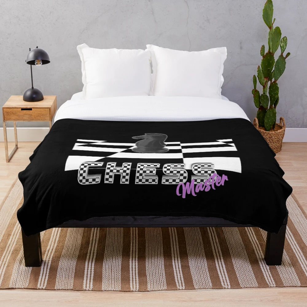 3D Chess Piece Plush Blanket for Chess Lovers