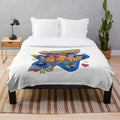 4town plush blanket featuring characters from Turning Red