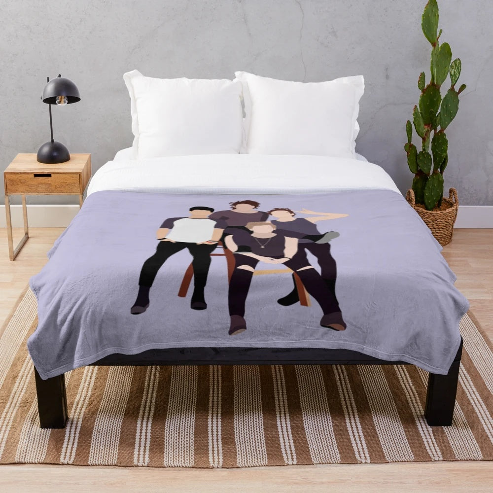 5sos plush blanket featuring the popular music band
