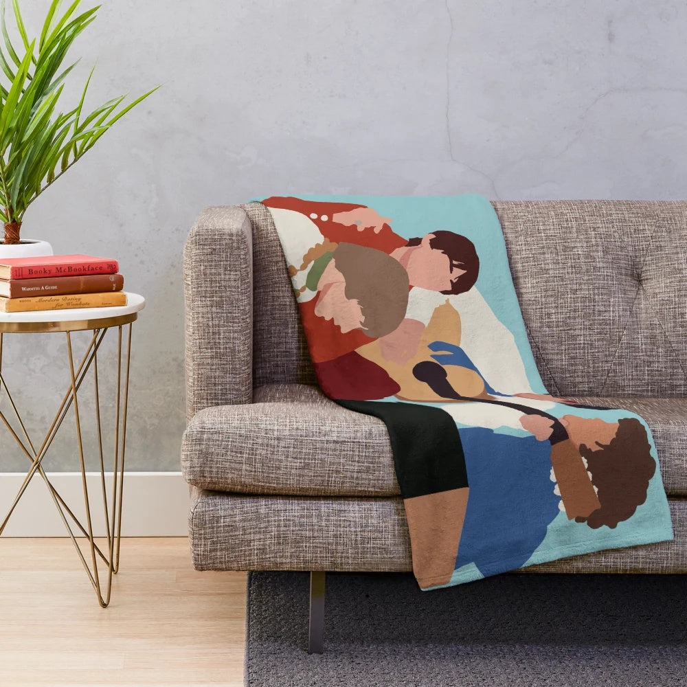 Soft and plush blanket featuring the Monkees band members