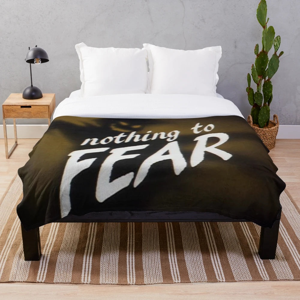 Plush blanket featuring a cartoon villain design
