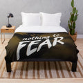 Plush blanket featuring a cartoon villain design