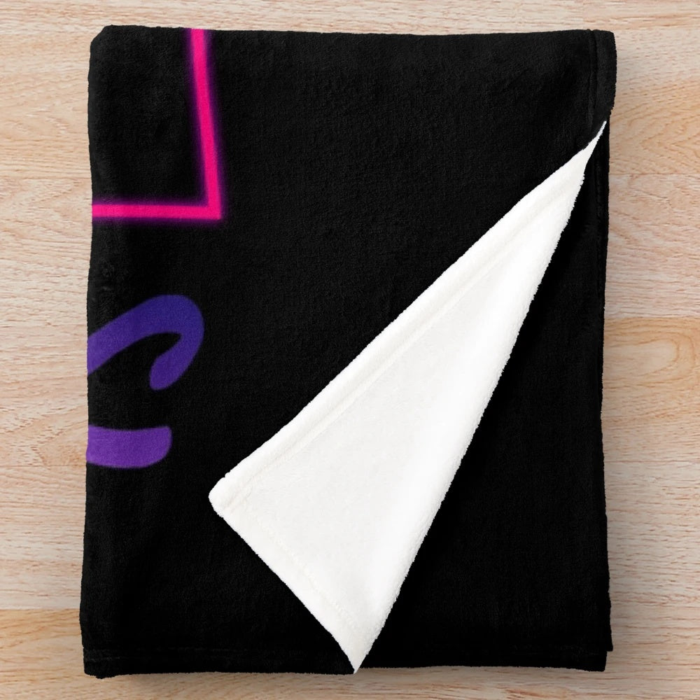 Plush blanket featuring a '90s movie cult classic design