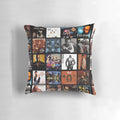 90s R&B Classics Decorative Throw Pillow with Retro Music Design