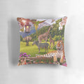 A Place Called Home" decorative pillow with animal print design