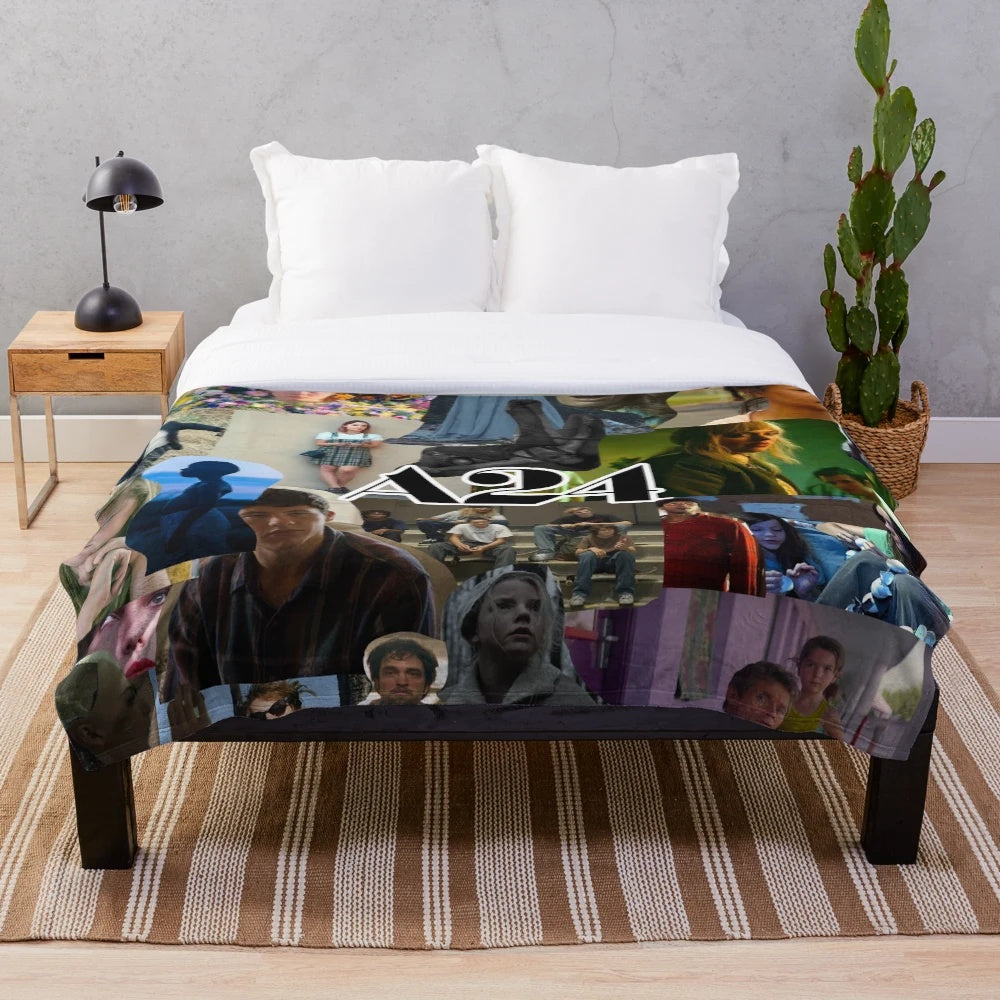 A24 characters plush blanket