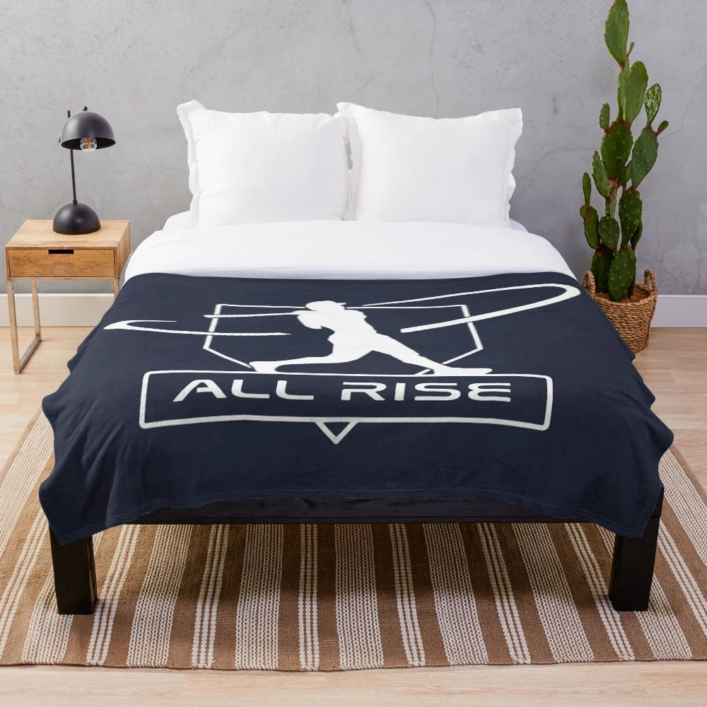 Aaron Judge inspired plush blanket, perfect for baseball fans