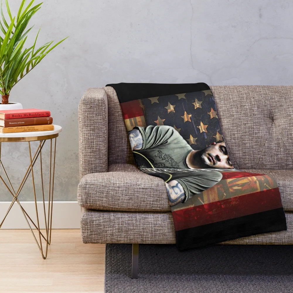 Aaron Lewis Inspired Plush Blanket