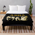 ABBA-inspired plush blanket with the band's iconic album art