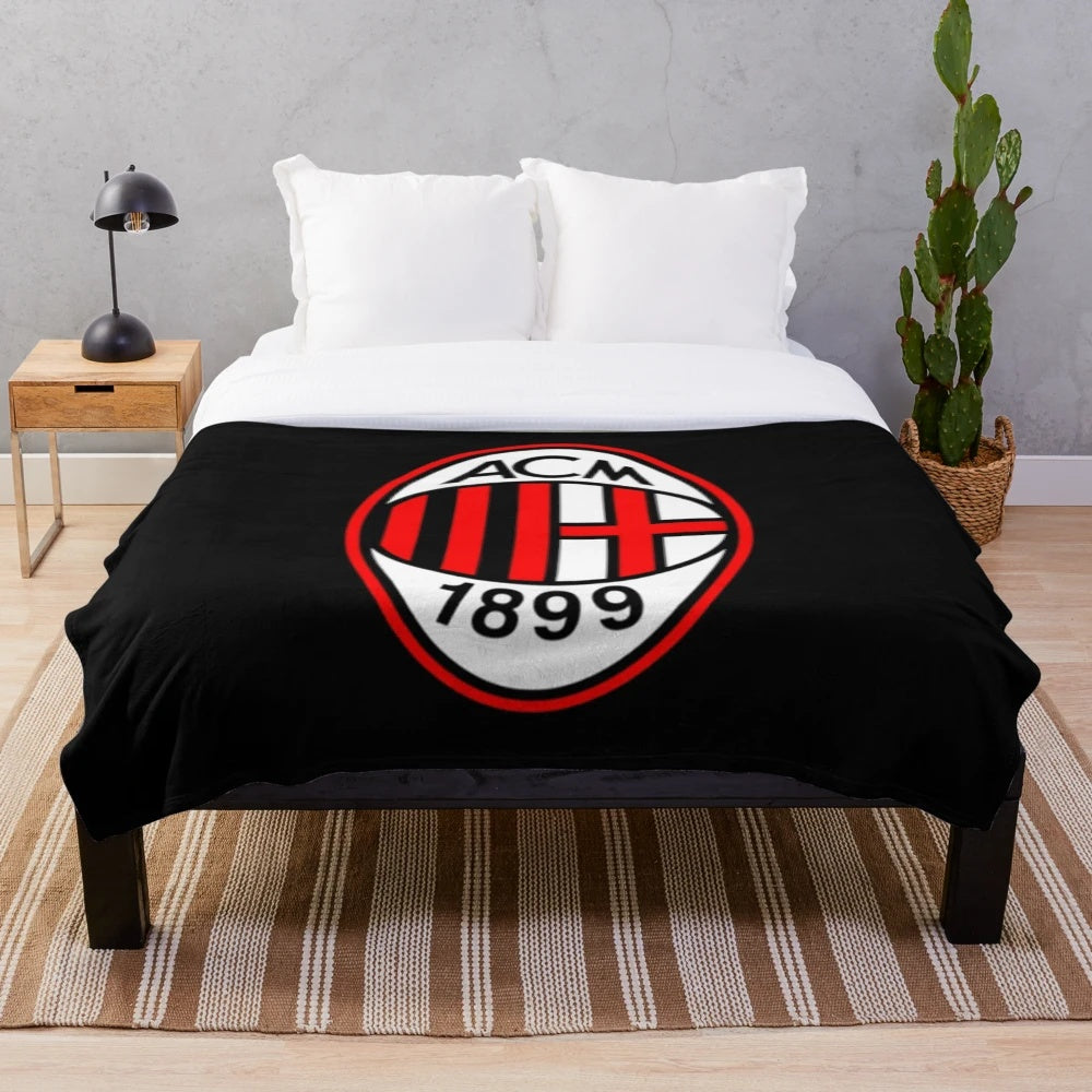 AC Milan Inspired Plush Blanket