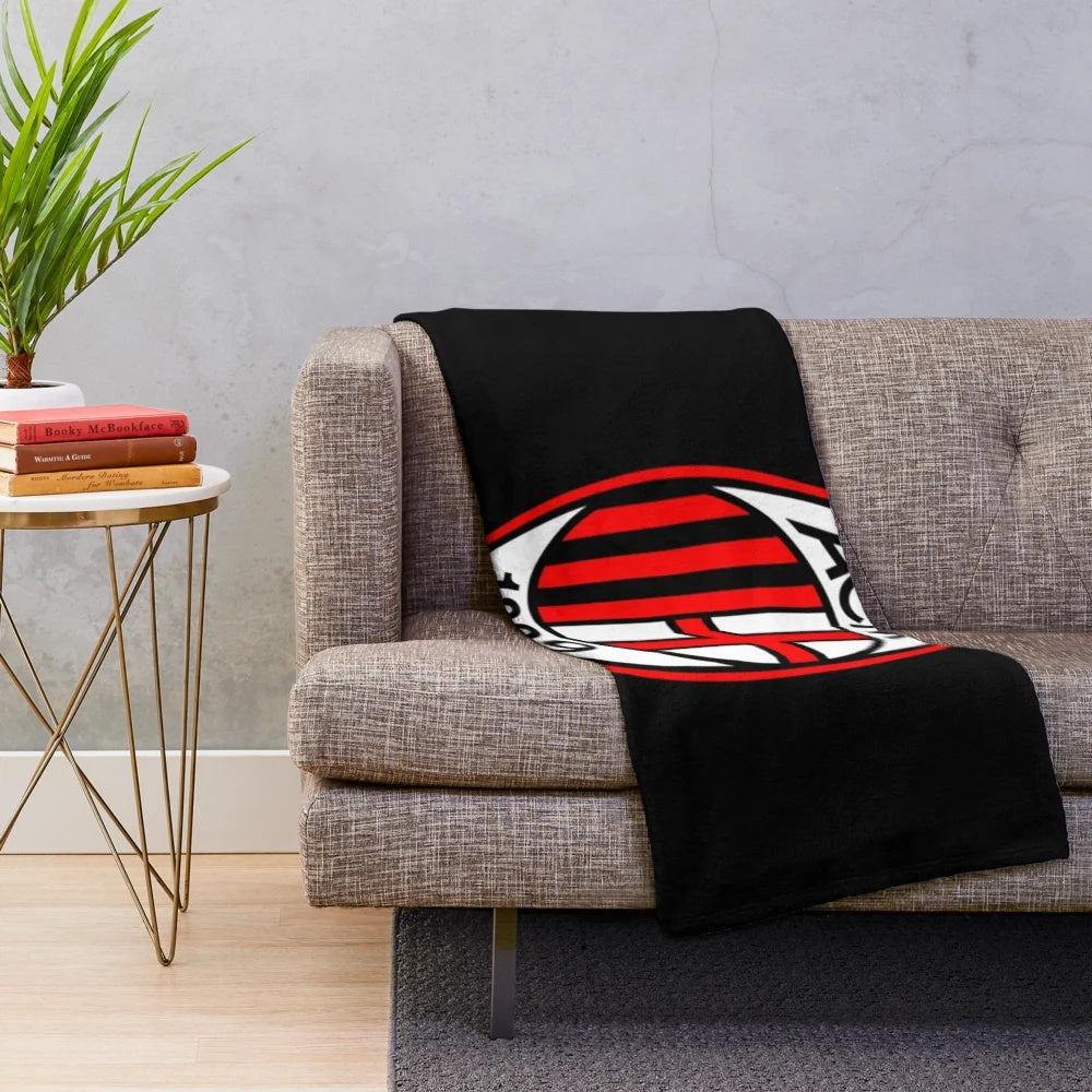 AC Milan Inspired Plush Blanket