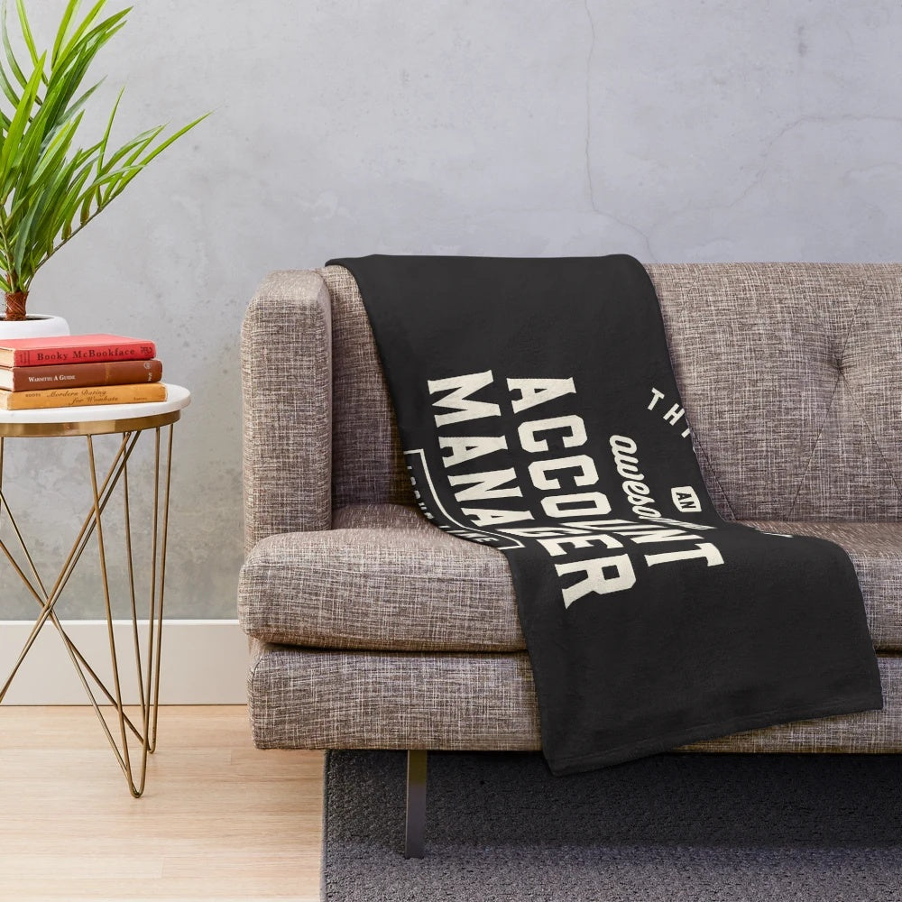 Cozy plush blanket with account manager design