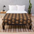 Soft and Warm Acorn Illustration Plush Blanket