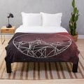 Acotar-inspired plush blanket featuring mountains and stars design