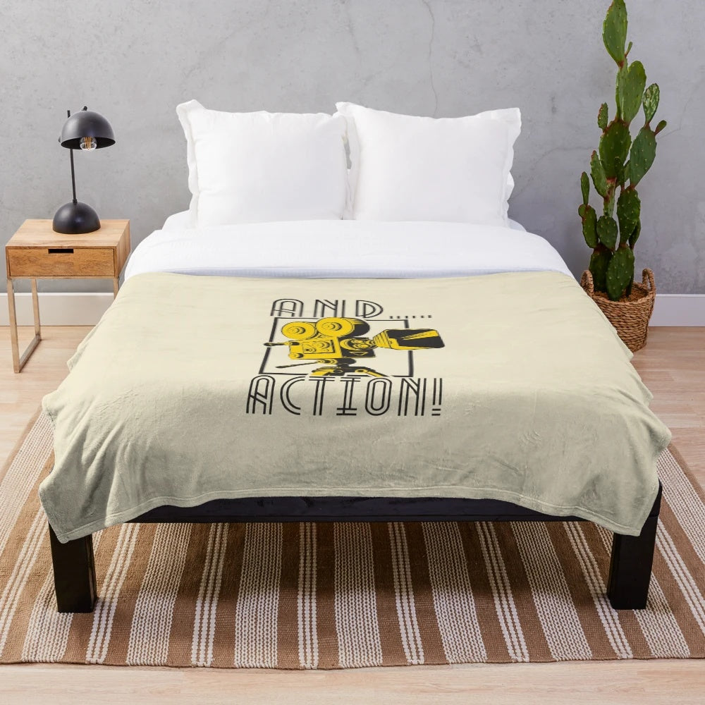 Soft and Cozy Action-Themed Plush Blanket