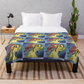 Adine-inspired plush blanket featuring a fantasy creature with scaly wings