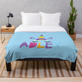Adley Plush Blanket with Unicorn Design