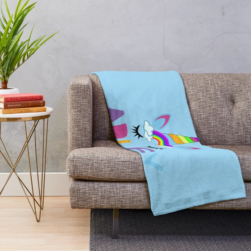 Adley Plush Blanket with Unicorn Design