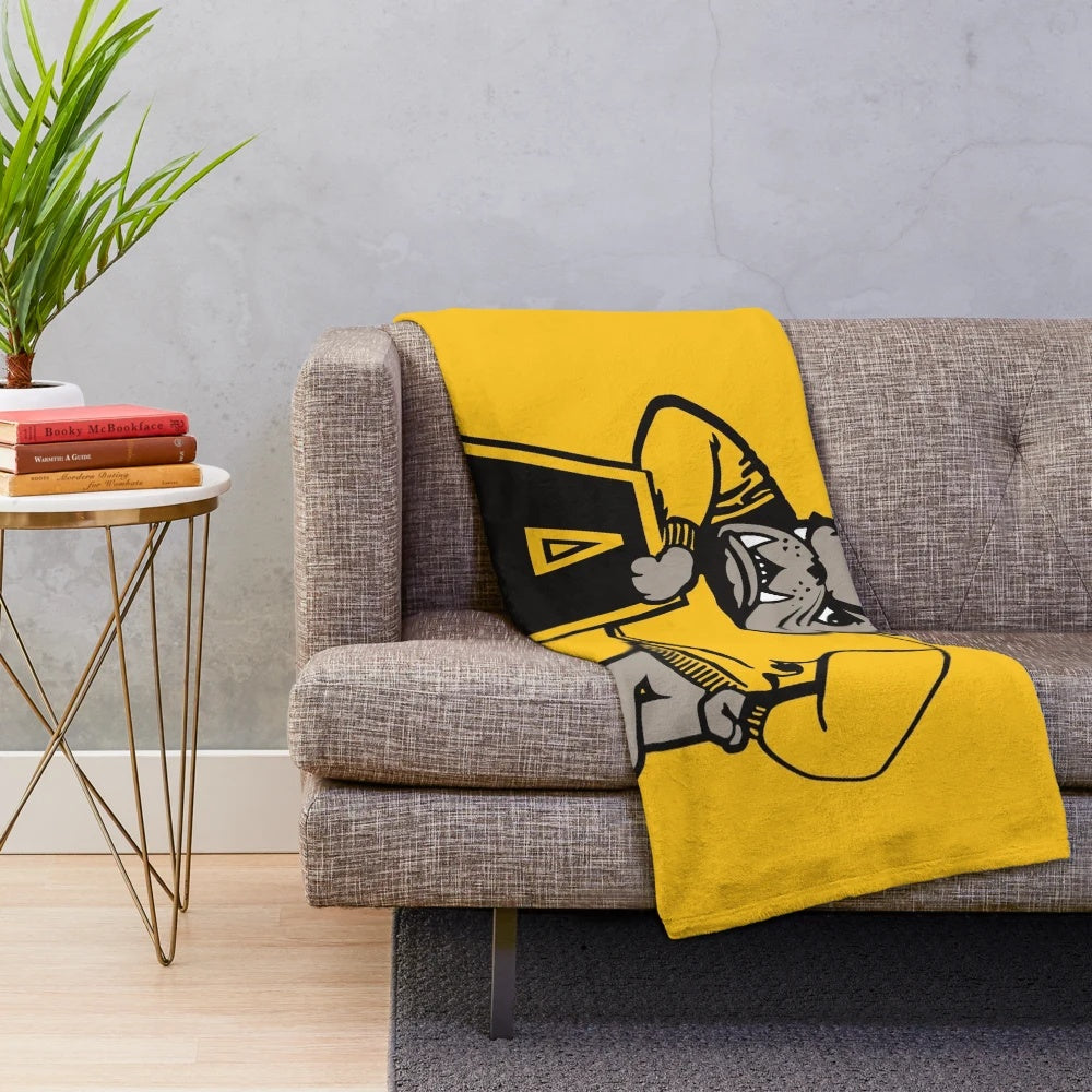 Adrian College Bulldogs plush blanket