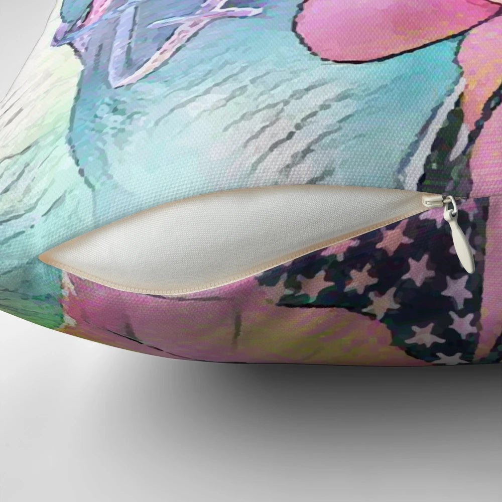 Soft, plush pillow featuring the characters Zoe and Raven from the Netflix series 'Free Rein'