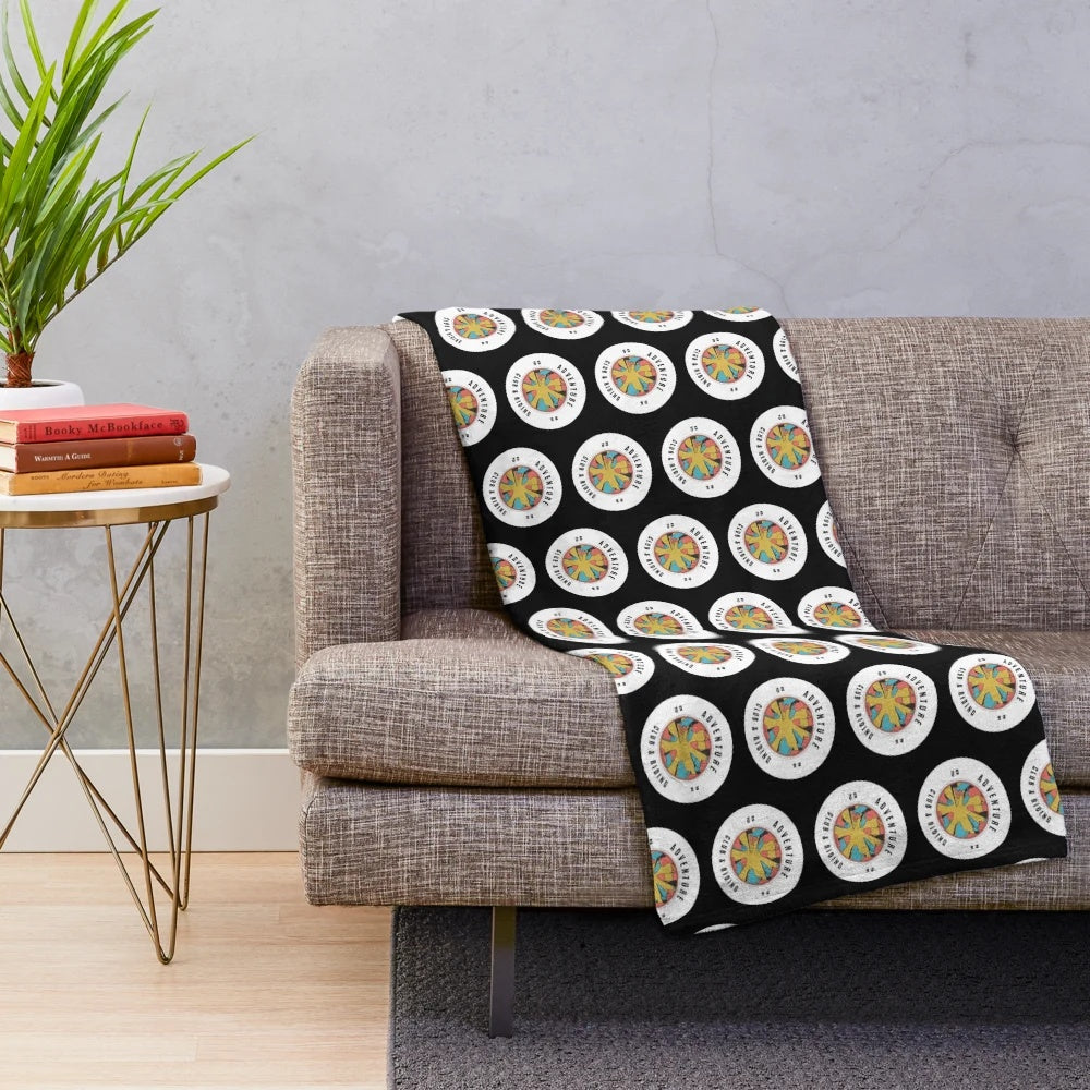 Adventure plush blanket for outdoor activities and travel