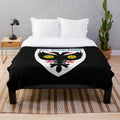 AFC Wimbledon inspired plush blanket with pinstripe design