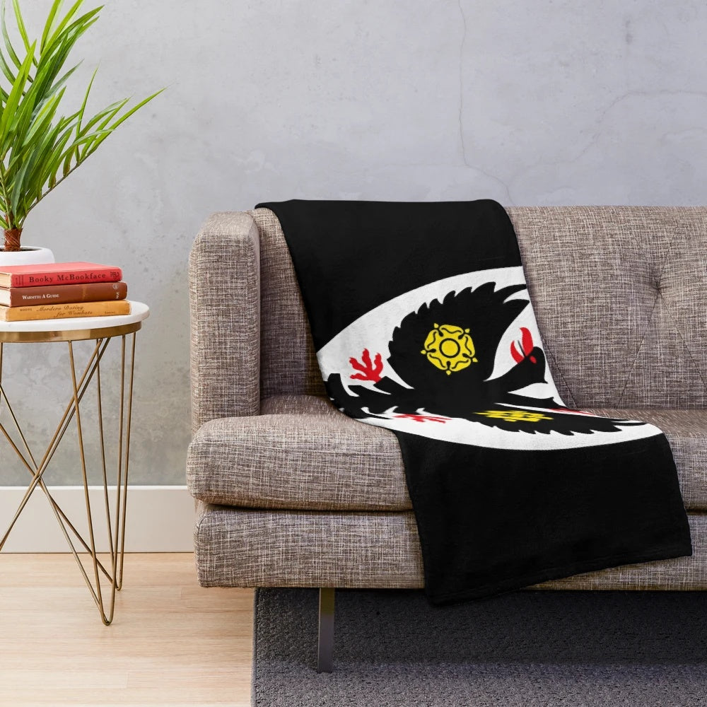 AFC Wimbledon inspired plush blanket with pinstripe design