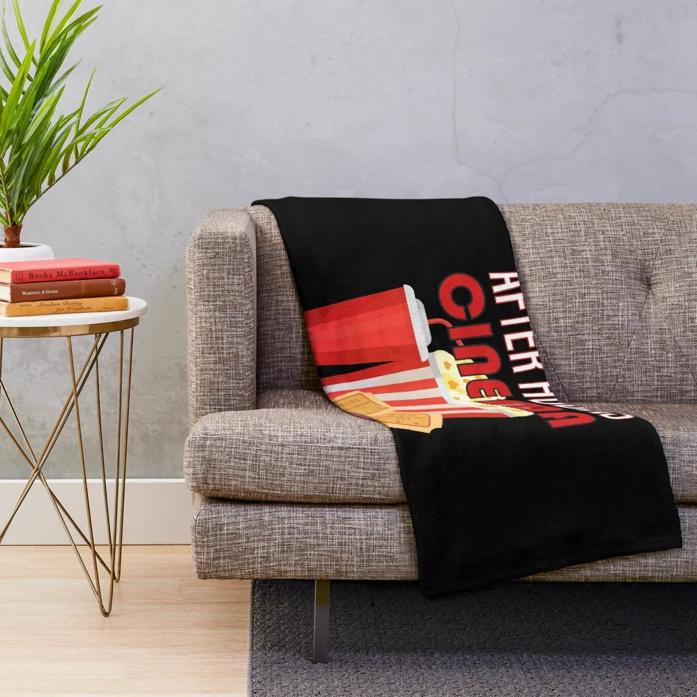 Soft and plush cinema-themed blanket