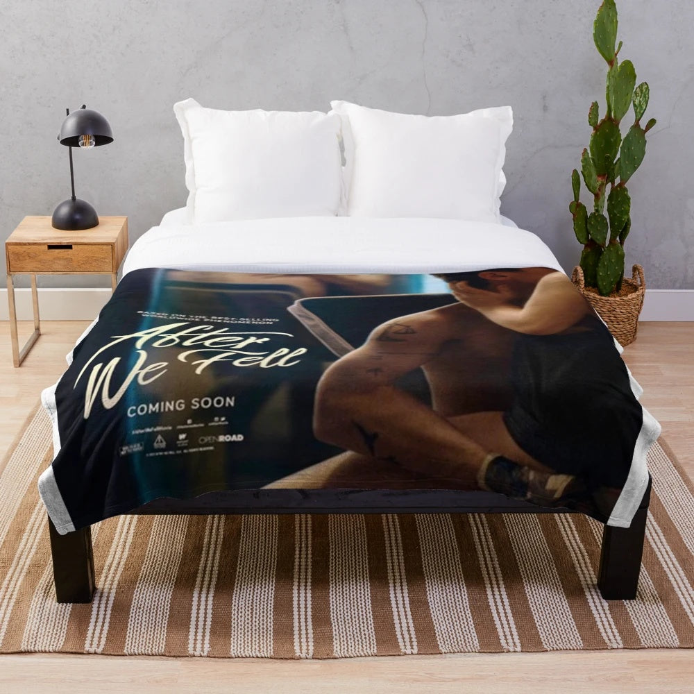 Plush blanket featuring characters from the "After" movie series